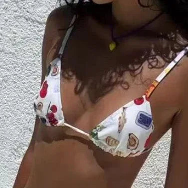 Women's Fashion Printed Seaside Split Swimsuit Bikini Two-piece Set - DanaFashionstore