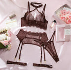 Sexy Embroidery Lace Backless Bra Set 2026 - Intimate Lingerie - DanaFashionstore