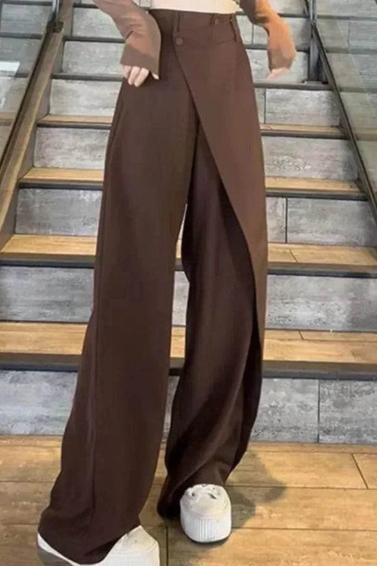 Irregular Wide-leg Pants Ins Fashion Loose Trousers Women's Clothing - DanaFashionstore