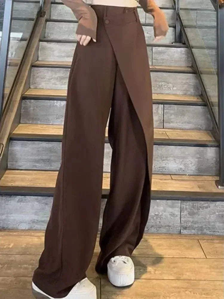 Irregular Wide-leg Pants Ins Fashion Loose Trousers Women's Clothing - DanaFashionstore