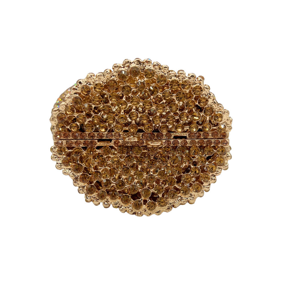 Trade Hollow Metal Purse Full Diamond Clutch - Dana Fashion