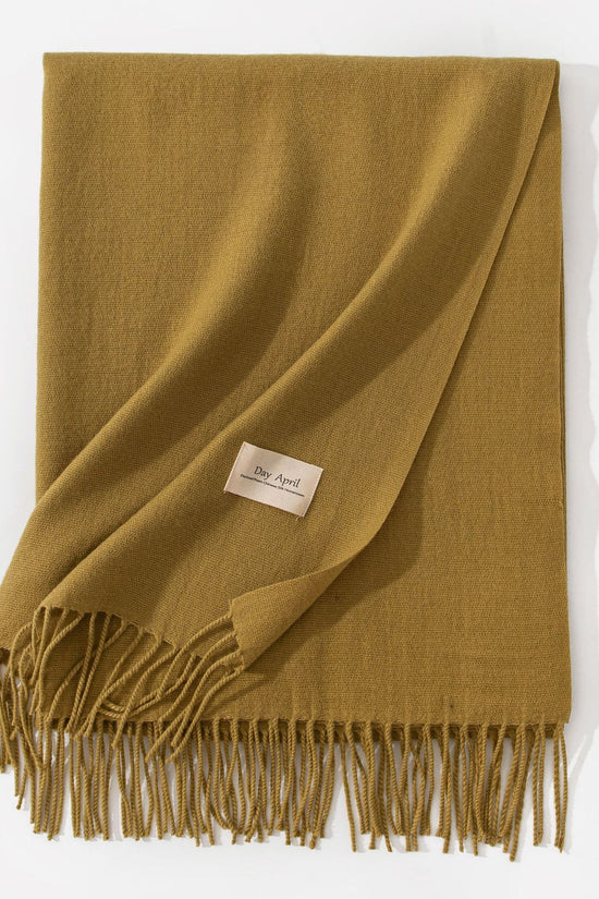 Pure Color Artificial Cashmere Scarf Women's Winter High-grade Shawl