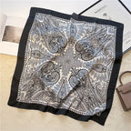 Women's Vintage Printed Silk Scarf - DanaFashionstore