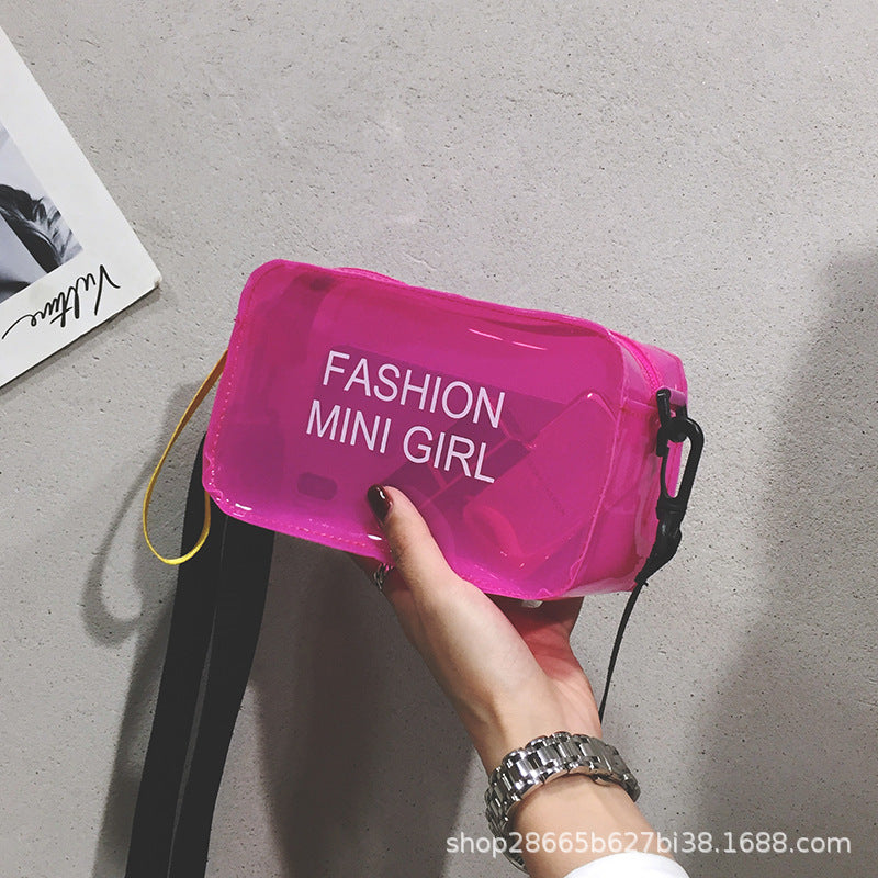 Transparent Square Fashion Trend Jelly Single Shoulder Diagonal Cross Bag - Dana Fashion