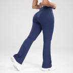 Cross Waist Side Pocket Leisure Sports Bell-bottom Pants Slim Fit Yoga Pants Women - DanaFashionstore