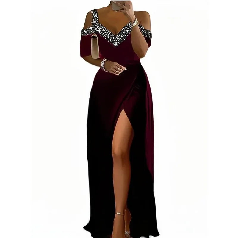 European And American Off-shoulder Spaghetti Strap Dress - DanaFashionstore