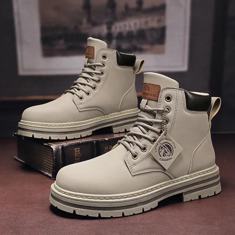 Women's Boots Plus Size Vintage Leather Worker Boot - DanaFashionstore