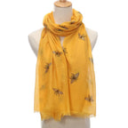 Bee Print Women's Neck Warmer Travel Sun Protection Shawl - DanaFashionstore