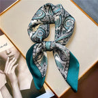 Women's Vintage Printed Silk Scarf - DanaFashionstore
