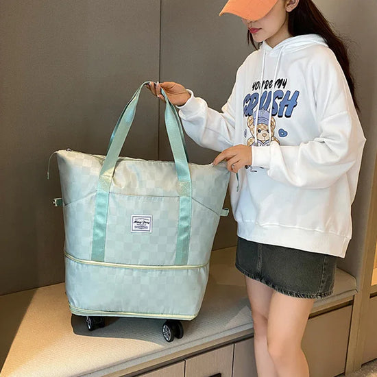 Large Capacity Travel Bags Dry Wet Separation Expansion Double Layer Luggage Totes Women - DanaFashionstore