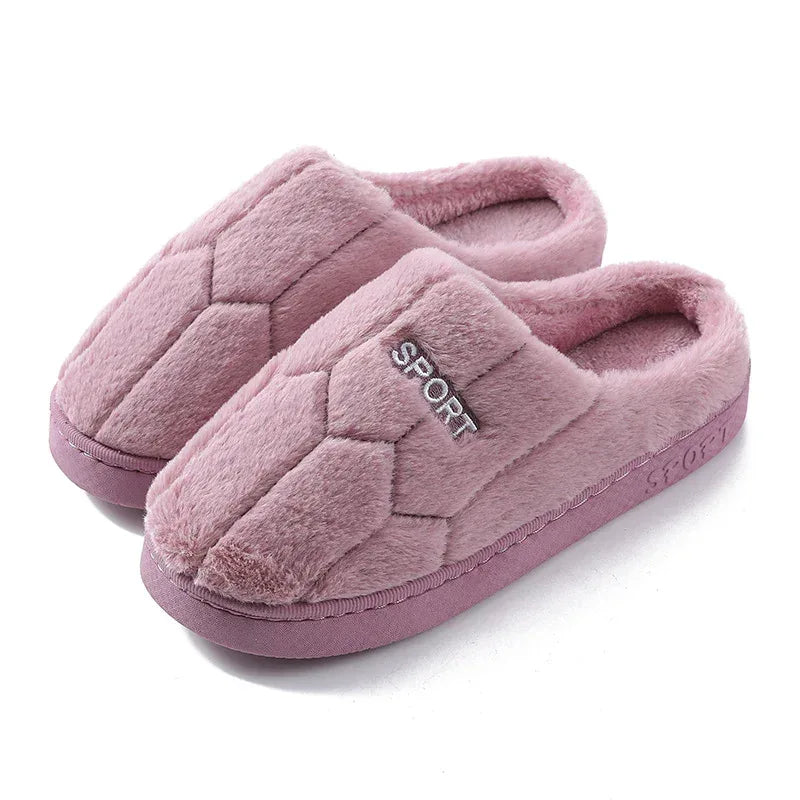 Unisex Slippers Cozy Plush House Slippers Warm Winter Slippers Indoor - DanaFashionstore
