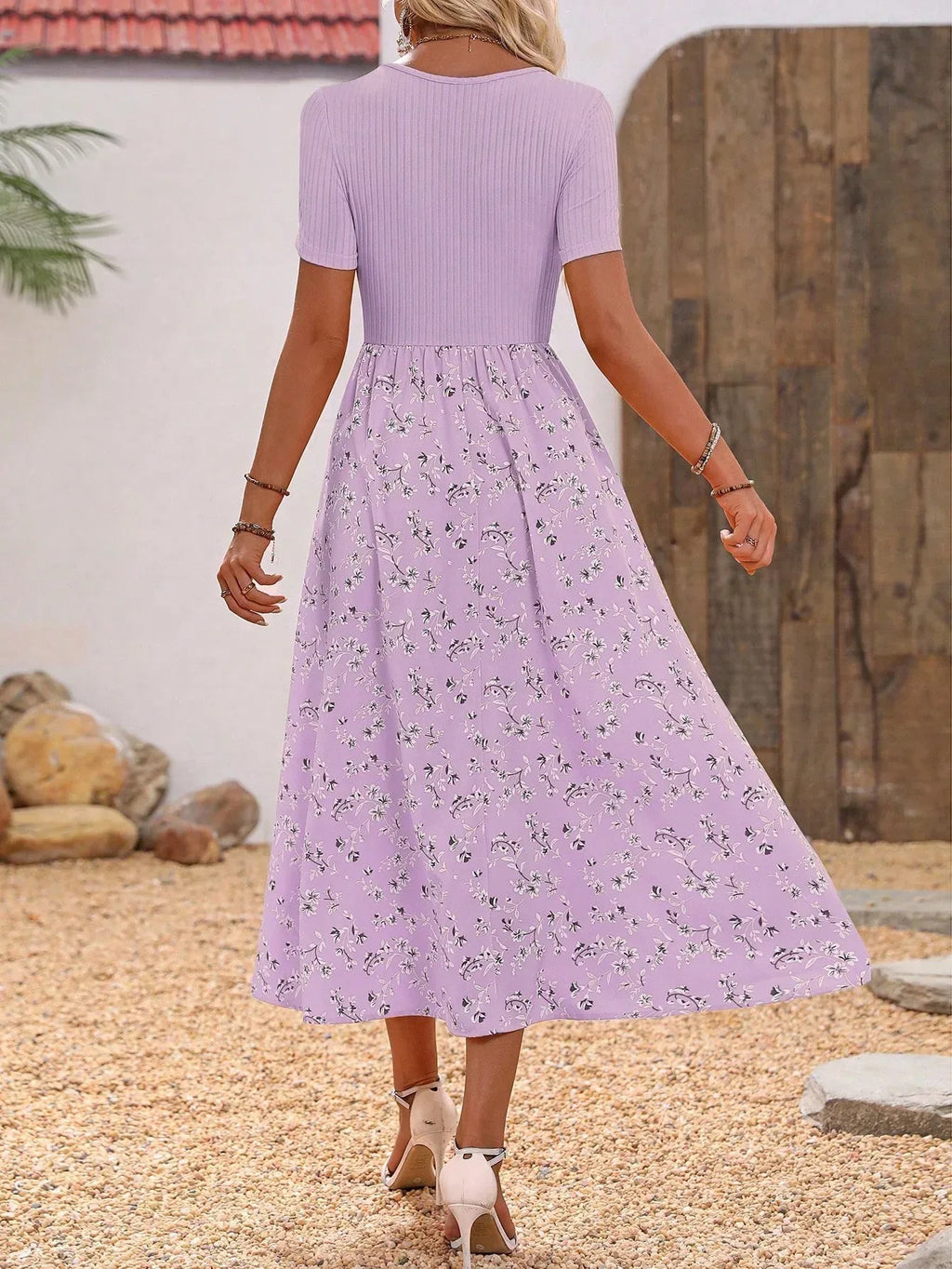 Floral Print Scoop Neck Maxi Dress Women 2026 - Elegant Long Dress - DanaFashionstore