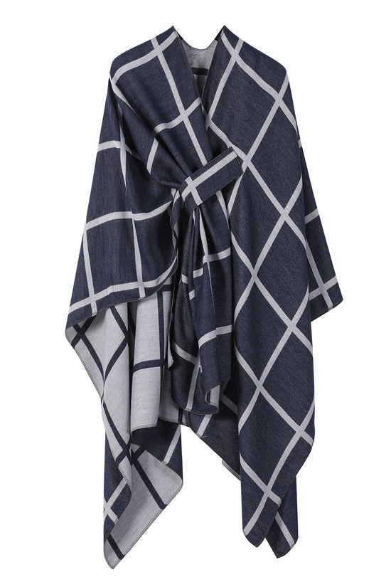 Women's Fashion Gingham Check Warm Scarf