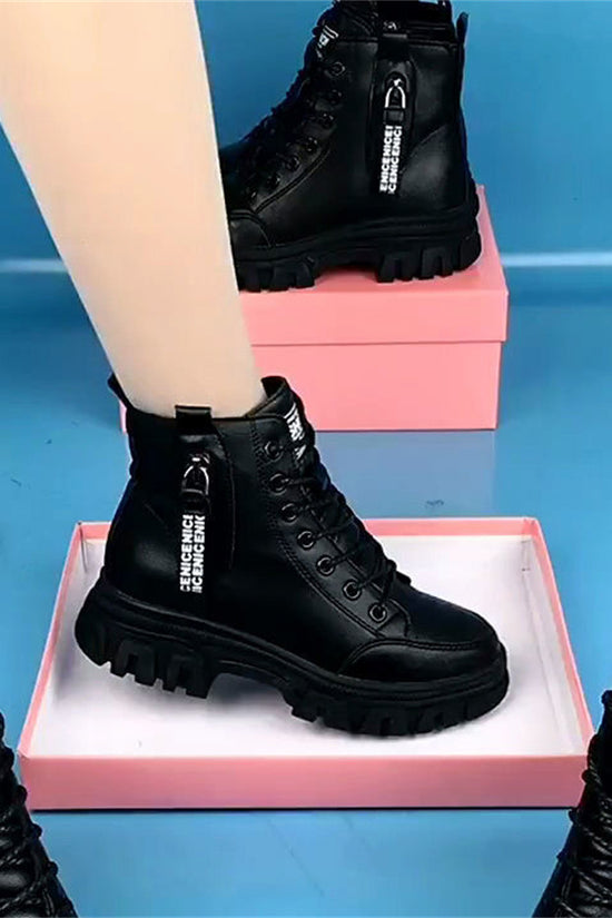 Spring And Autumn British Style Single Side Ankle Boots