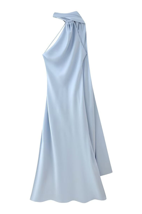 Elegant Satin Ribbon Sling Party Sleeveless Dress