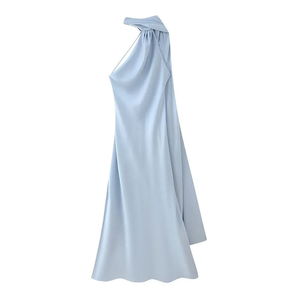 Elegant Satin Ribbon Sling Dress 2026 - Sleeveless Party Dress - DanaFashionstore