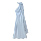 Elegant Satin Ribbon Sling Dress 2026 - Sleeveless Party Dress - DanaFashionstore