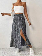 Women's Fashionable With Side-slit Printed Skirt - DanaFashionstore