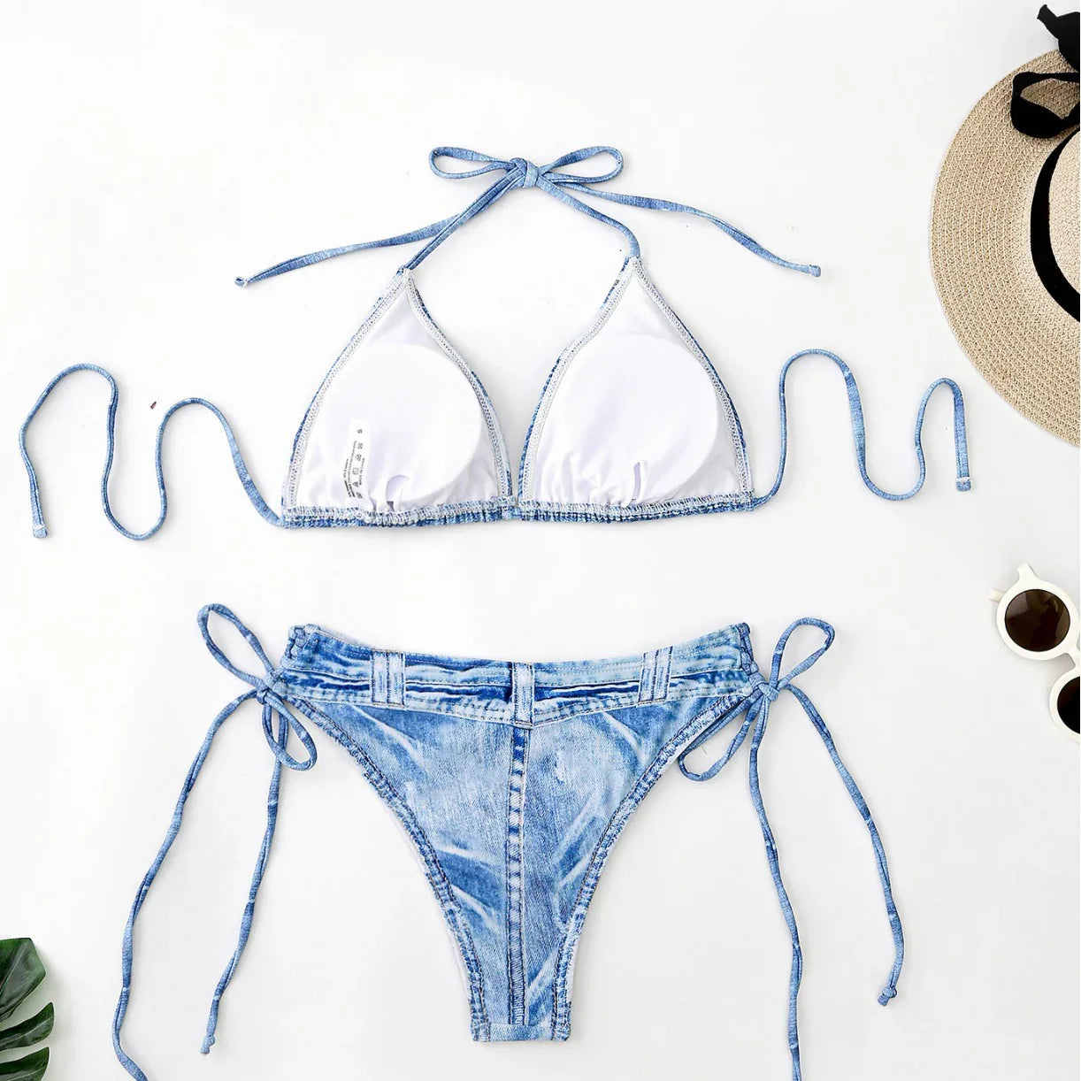 Women's Denim Two-piece Suit Bikini Swimsuit - DanaFashionstore
