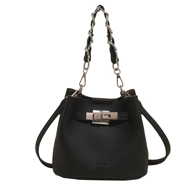 Shoulder Retro Soft Leather PU Leisure Bucket Bag - Dana Fashion