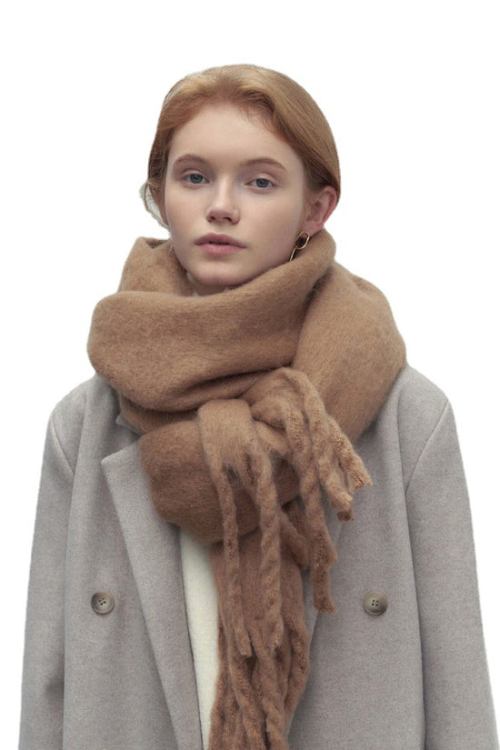 All-match Soft Glutinous Idle Style Thermal Long Scarf