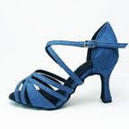 Professional Dance Shoes, Soft Denim Thick Soled Cuban Suede Shoes - DanaFashionstore