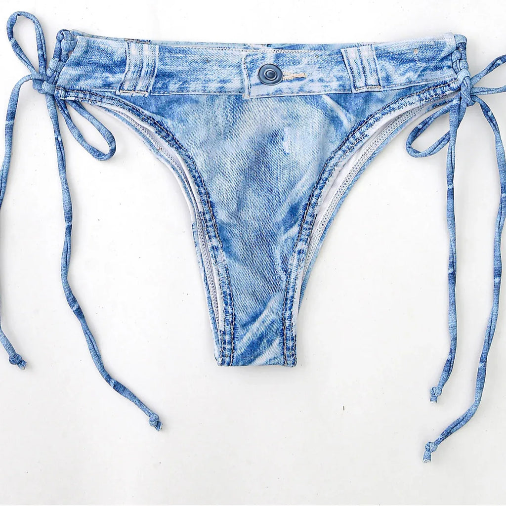 Women's Denim Two-piece Suit Bikini Swimsuit - DanaFashionstore
