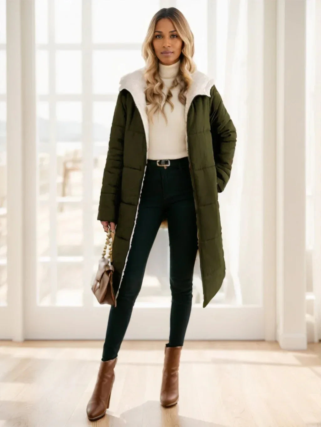 Women's Winter Long Sleeve Zip Up Hooded Cotton Padded Coat 2026 - DanaFashionstore