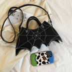 Halloween Spider Web Shape Shoulder Bags Personality Batgirl Tide Pu Handbags Fashoin Messenger Crossbody Bag - DanaFashionstore