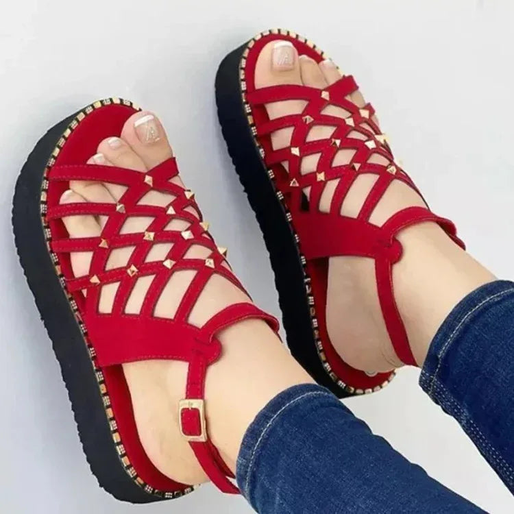 Women's Cutout Toe Platform Sandals - DanaFashionstore