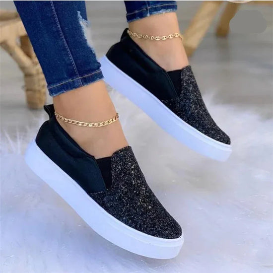 Women's Thick Sole Casual Sequin Shoes - DanaFashionstore