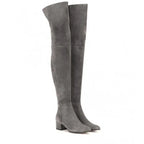 Flat Boots Over The Knee Boots Gray Women's Boots High Boots - DanaFashionstore