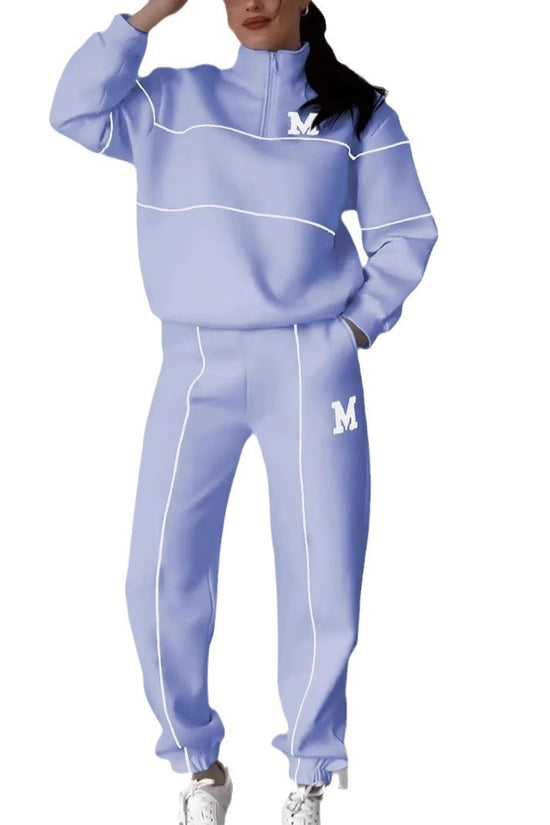 Womens 2 Piece Outfits Lounge Hoodless Pullover Sweatshirt Sweatsuit Sets Sweatshirt Baggy Fashion Sweatpants With Pockets