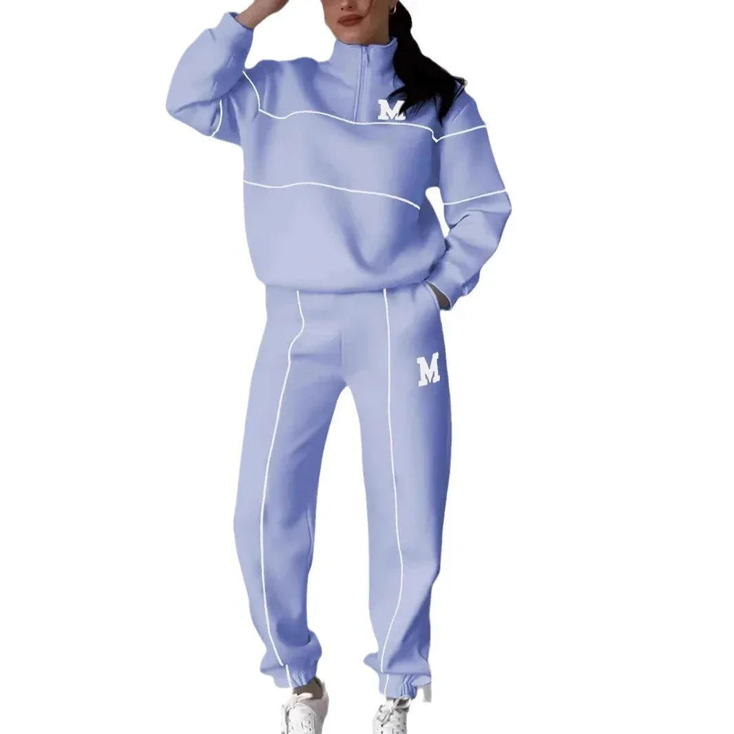 Womens 2 Piece Outfits Lounge Hoodless Pullover Sweatshirt Sweatsuit Sets Sweatshirt Baggy Fashion Sweatpants With Pockets - DanaFashionstore