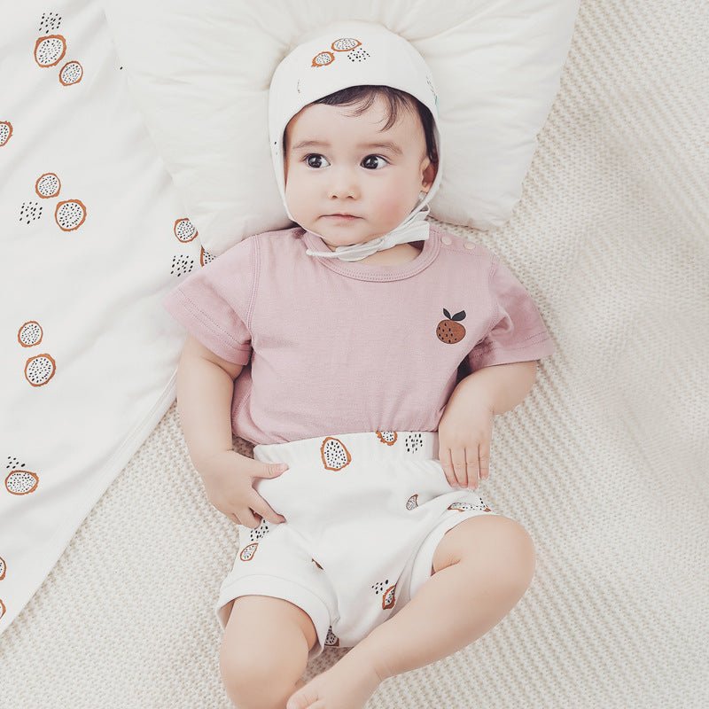 0to3T Baby Western Style Casual Pants $23.51 Dana Fashion Color: Orange printing Size: 100cm Baby Clothing Product information: Fabric name: cotton Safety level: Class A Pants length: shorts Main fabric composition: cotton Main fabric content: 100 (%) Sui