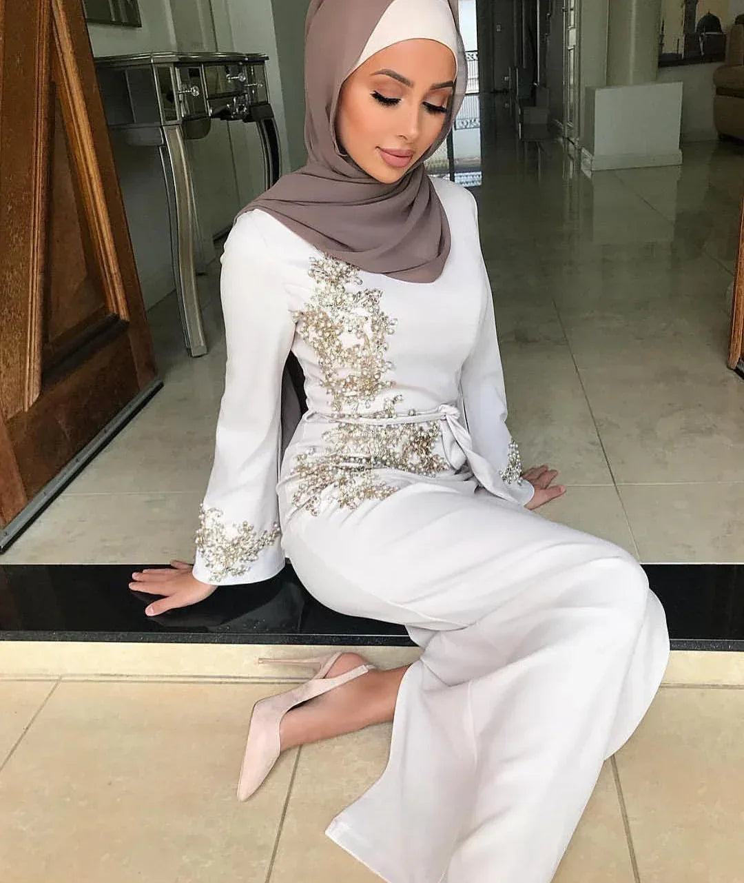 Muslim embroidered dress - DanaFashionstore