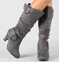 Belt buckle mid boots - DanaFashionstore