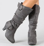 Belt buckle mid boots - DanaFashionstore