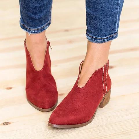 Leopard boots women's personality tassel leather boots new square with WISH booties - DanaFashionstore