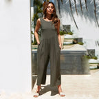 Solid Color Vest Jumpsuit 2026 - Sleeveless Casual Jumpsuit - DanaFashionstore
