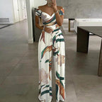 Fashion One-Shoulder Print Jumpsuit 2026 - Temperament Party Jumpsuit - DanaFashionstore