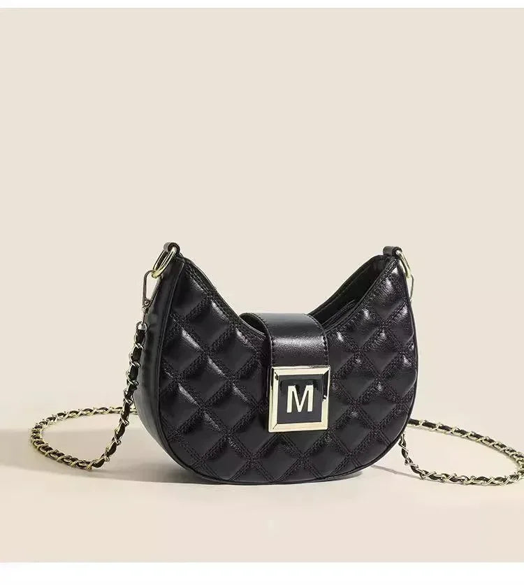 High-end New Fashion Rhombus Single Shoulder Underarm All-match Niche Texture Chain Messenger Bag - DanaFashionstore