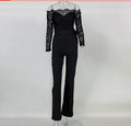 Lace Butterfly Collar Jumpsuit 2026 - Wide-Leg Trousers Jumpsuit - DanaFashionstore