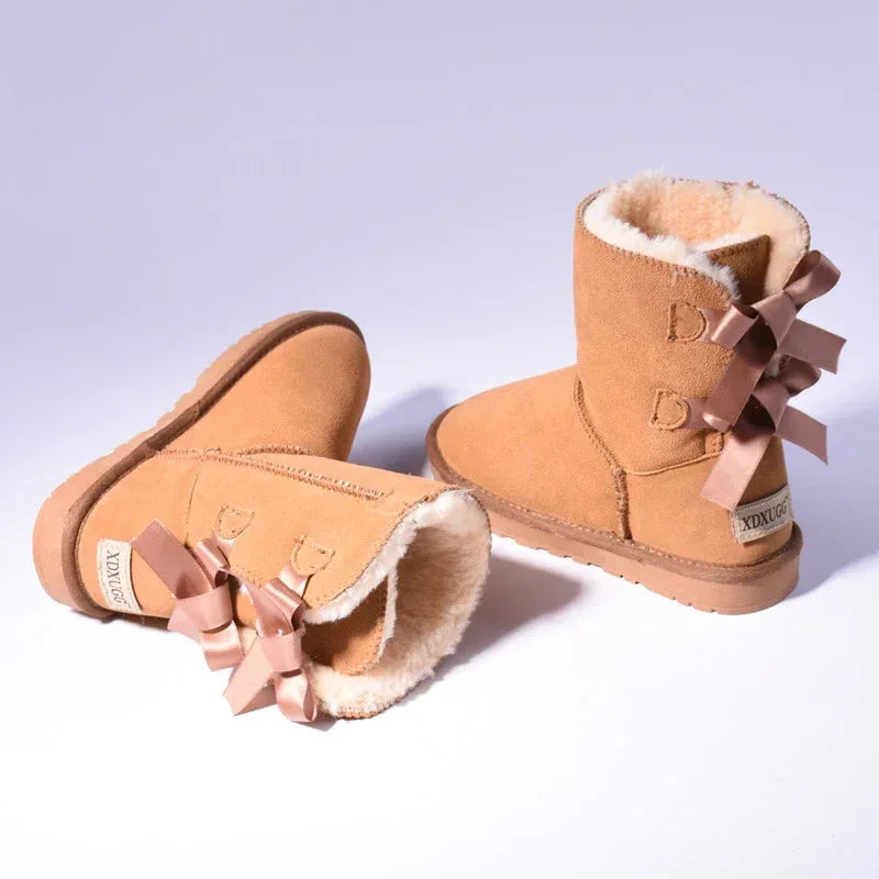 High Quality SALE Women Australia Snow Boots Warm Fur Baileys Bow Boots Women Winter Boots Snow Boots Big Size - DanaFashionstore