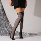 Pointed Toe Sandal Boots Over The Knee Internet Celebrity - DanaFashionstore