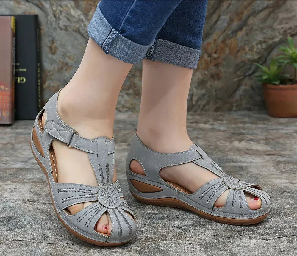 Women's line anti-slip lightweight round toe wedge sandals - DanaFashionstore