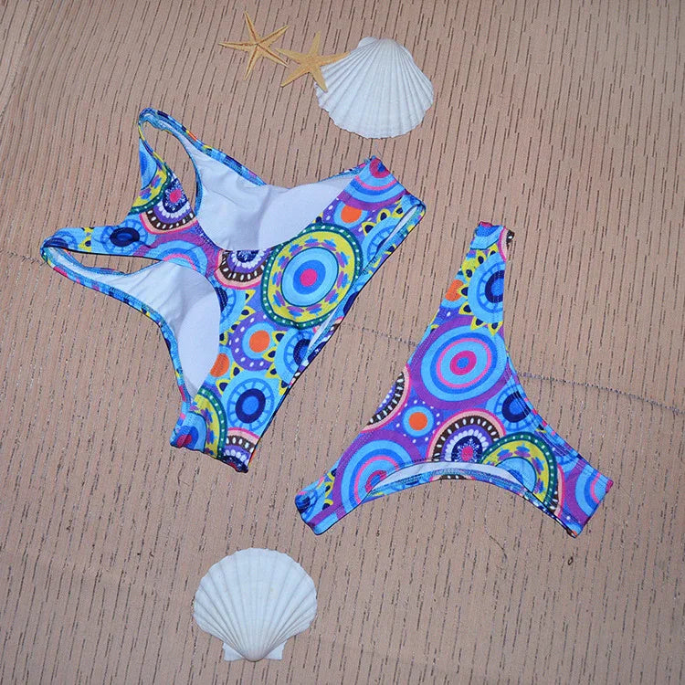 New Low Waist Triangle Bikinis High Neck Brazilian Swimwear Swimsuit Swimsuit Bikini Set Brazilian Beachwear Biquini - DanaFashionstore