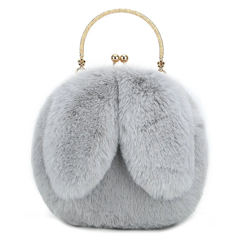 Fashion chain ear plush handbag - DanaFashionstore