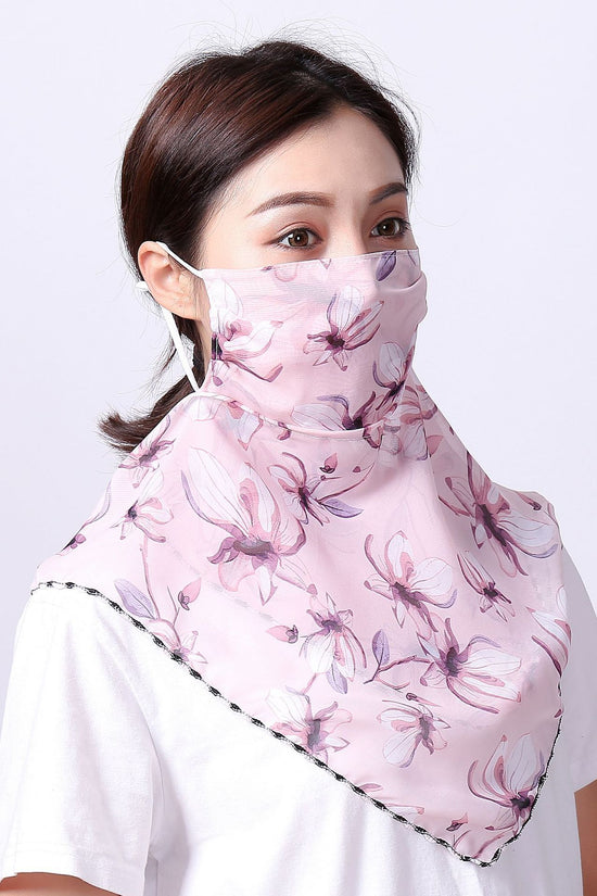 Hanging Ear Thin Face-covering Scarf Triangle Veil Scarf