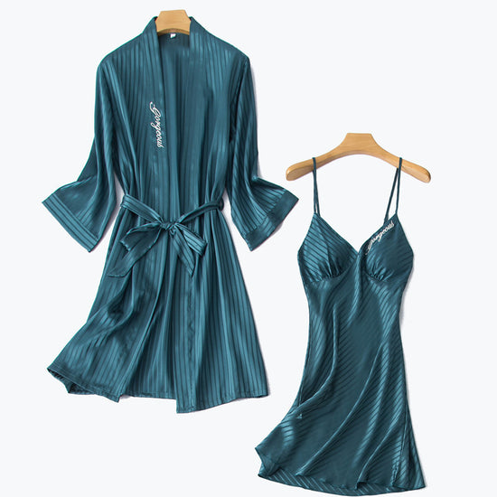 Satin chiffon strap nightgown - Dana Fashion
